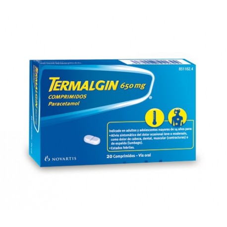 TERMALGIN 650 MG 20 COMP