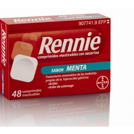 RENNIE CON SACARINA MENTA 48 TAB