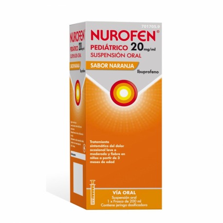 NUROFEN PEDIATRICO 20 MG/ML NARANJA 200 ML