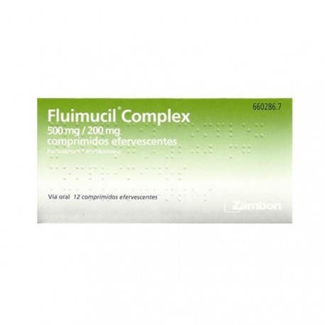 FLUIMUCIL COMPLEX 500/200 MG 12 COMP EFERV