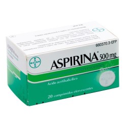 ASPIRINA EFERV 500 MG 20 COMP