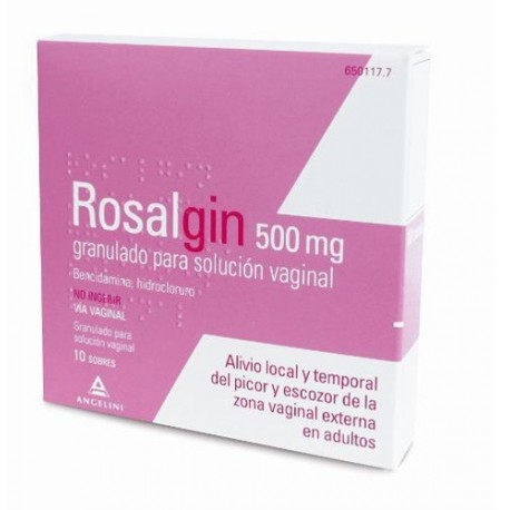 ROSALGIN 500 MG GRANULADO SOLUCION VAGINAL 10 SOBRES