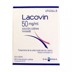 LACOVIN 5% 50 MG/ML SOLUCION CUTANEA 4 FRASCOS 60 ML