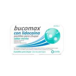 BUCOMAX LIDOCAINA 8 PASTILLAS PARA CHUPAR MENTA