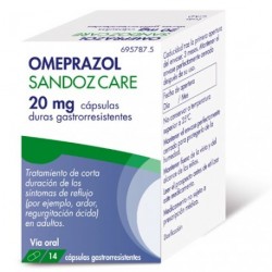 OMEPRAZOL SANDOZ CARE 20MG 14 CAPS FRASCO