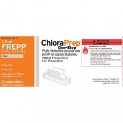 CHLORAPREP INCOLORO (FREPP) 20 MG/ML + 0.70 ML/ML 20 APLICADORES 1.5 ML