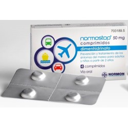 NORMOSTOP 50 MG 4 COMPRIMIDOS RECUBIERTOS (AL/AL)