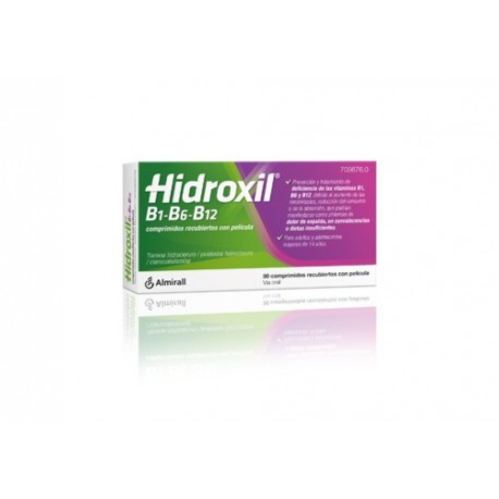 HIDROXIL B1 B6 B12 30 COMPRIMIDOS RECUBIERTOS